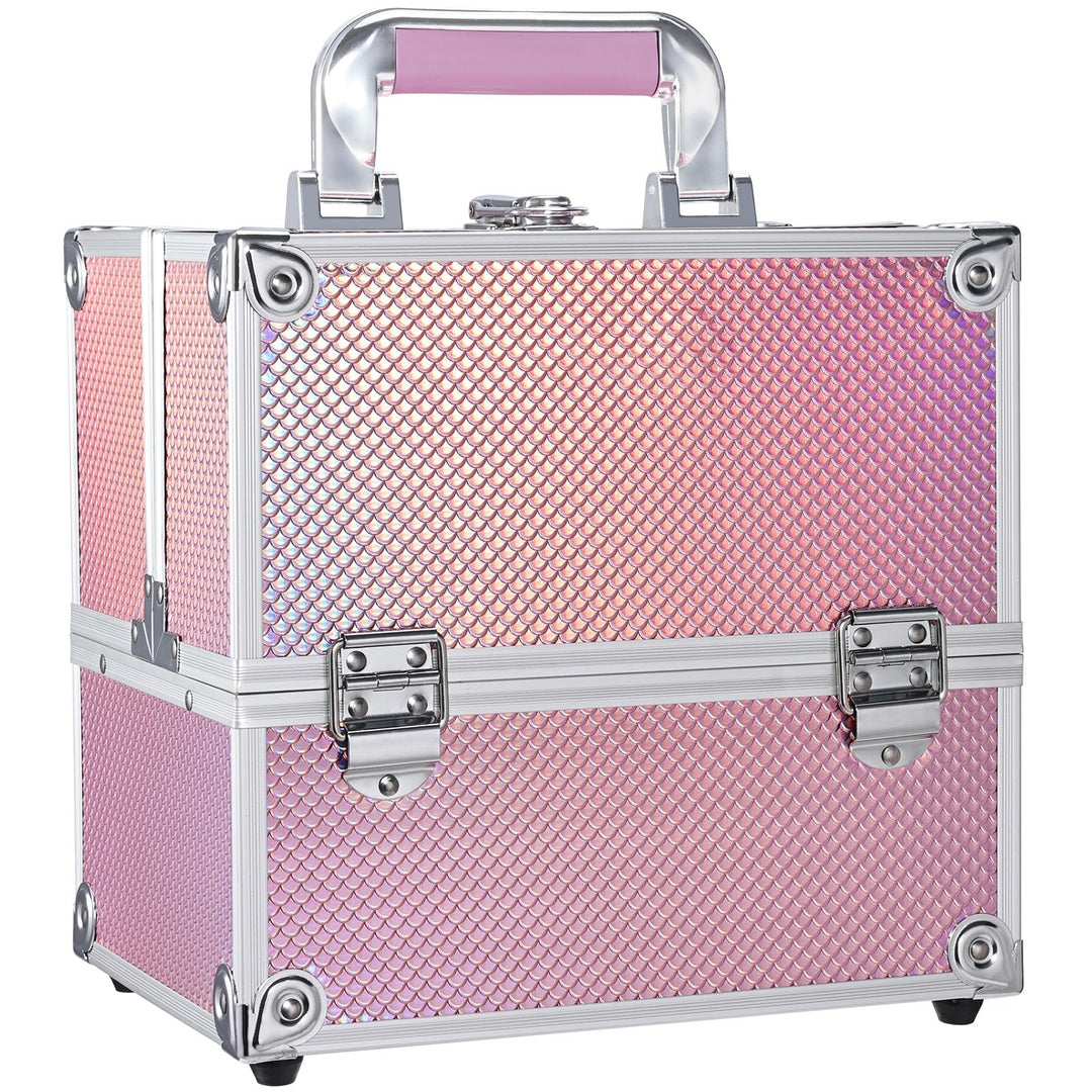 Kosmetikkoffer Schminkkoffer Make up Koffer Alu Beauty Case Abschliessbarer Nagelkoffer Make up Case