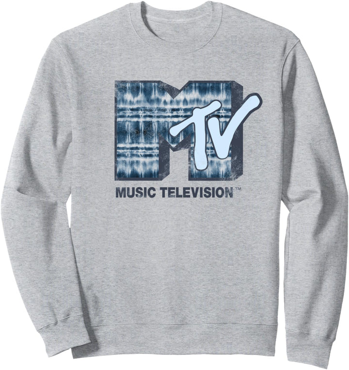 MTV Blue Tie Dye Logo Sweatshirt