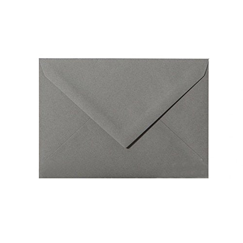 50 hochwertige Briefumschläge B6 125x176 mm mit Spitzlasche, 120g, Farbe: 35 Dunkelgrau 35 Dunkelgra