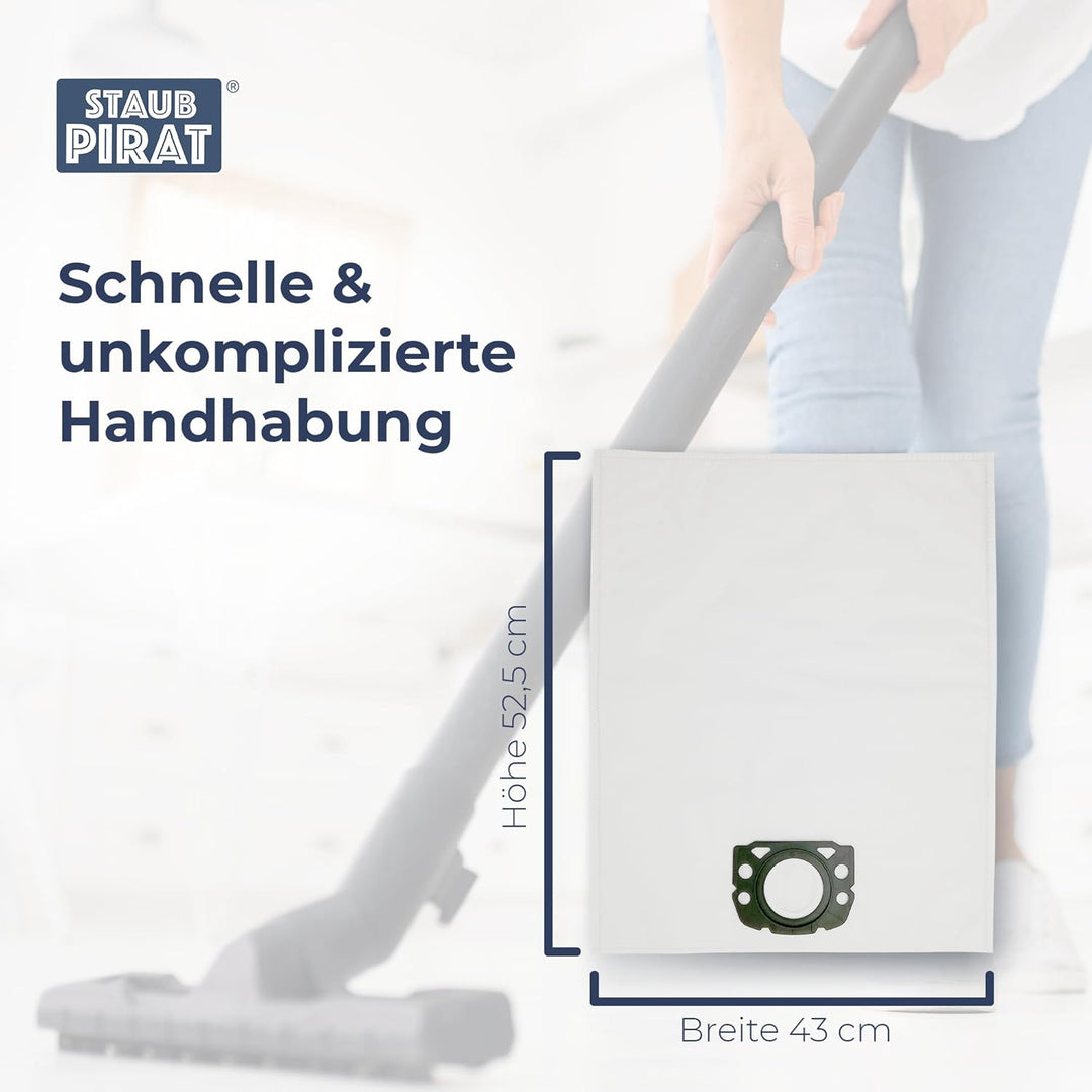 10 Staubsaugerbeutel geeignet für Kärcher WD 4, WD 5, WD 6 P, Vliesfilterbeutel wie KFI 487 ersetzt