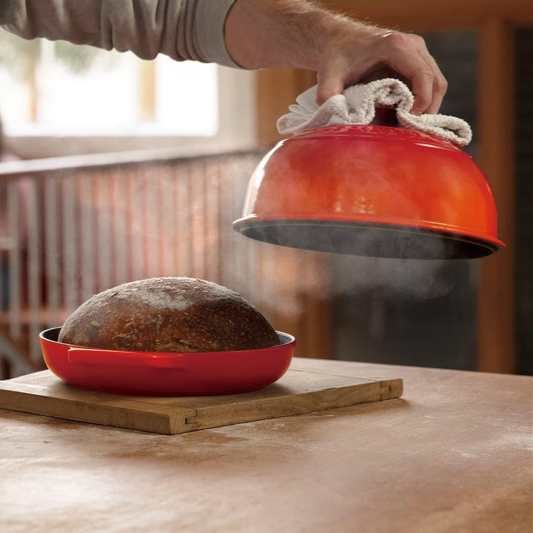 Le Creuset Signature Gusseisen Brot Bräter, 24cm, Ofenrot, 21301240900430, Ofenrot