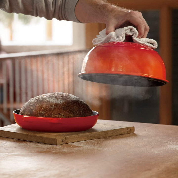 Le Creuset Signature Gusseisen Brot Bräter, 24cm, Ofenrot, 21301240900430, Ofenrot