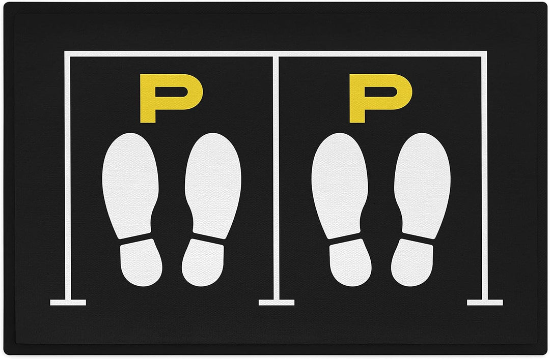 Trendation - Schuhparkplatz Fussmatte Lustige Idee Fussmatte Parkplatz Innen Aussenbereich 60x40 cm