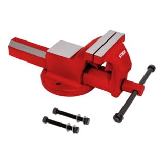 STIER Parallelschraubstock, Spannweite 200mm, Grösse 150 mm, Schraubstock mit breiter Ambossfläche,