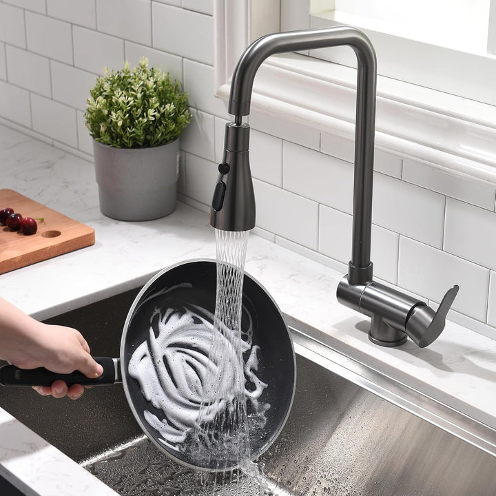 Vorfenster Küchenarmatur grau Hochdruck Wasserhahn Küche 304 Edelstahl