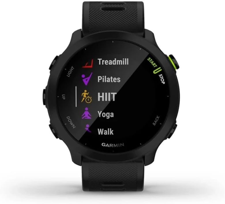 Garmin Forerunner 55 – GPS-Laufuhr mit 1,04“ Always-On-Farbdisplay, täglichen Trainingsempfehlungen,