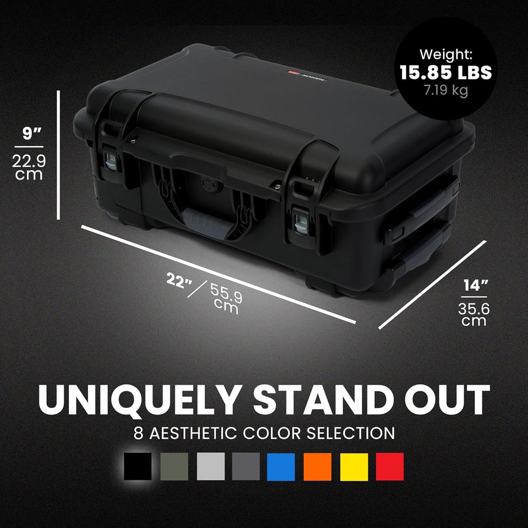 Nanuk 935 Wasserdichter Hartschalenkoffer Mit Rädern und Anpassbarer Schaum - Schwarz