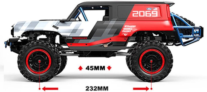 X-Verse MJX H12P 1:12 Ferngesteuertes Auto für Erwachsene, 4WD 12KM/H Wasserdichtes RC Auto mit Bürs