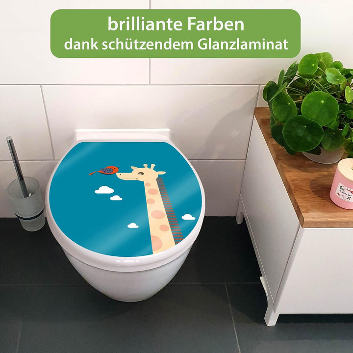 banjado Toilettendeckel mit Absenkautomatik 44,5x37cm - Soft Close Toilettensitz - WC Sitz mit Absen