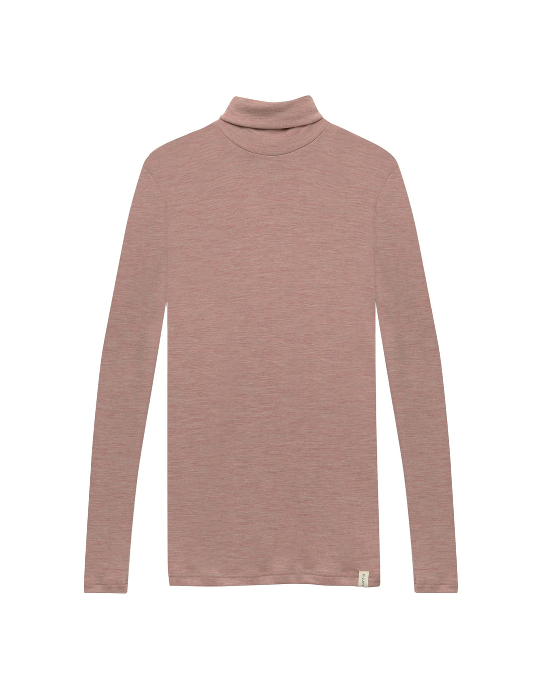 Dilling Damen Rollkragenshirt aus Merinowolle 34 Blusher-melange, 34 Blusher-melange