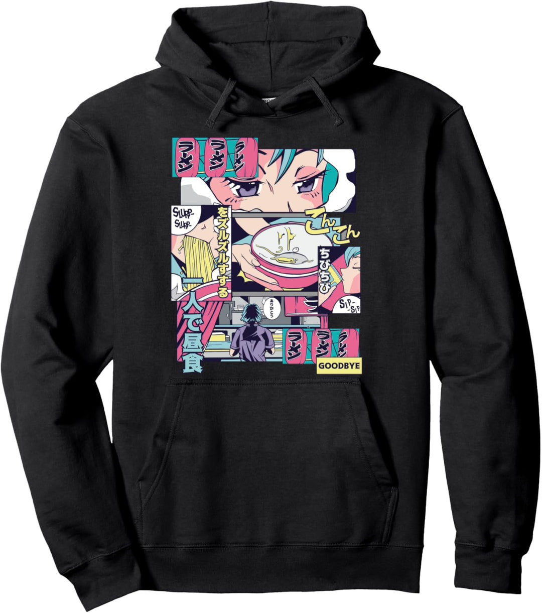 Der Ramen Shop | Japanisches Anime Manga Comic Vaporwave Pullover Hoodie