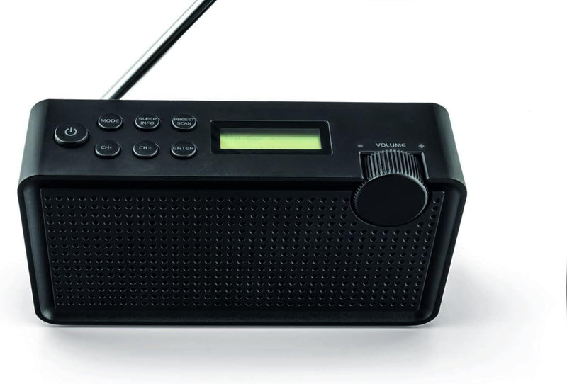 Maxxo PB01 Mini Radio DAB DAB+ und UKW-Radio USB 3,5-mm-Klinke grundig Tragbar Kofferradio eingebaut