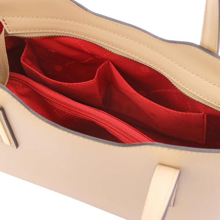 Tuscany Leather Olimpia Ledertasche aus Leder - Klein Champagne, Champagne