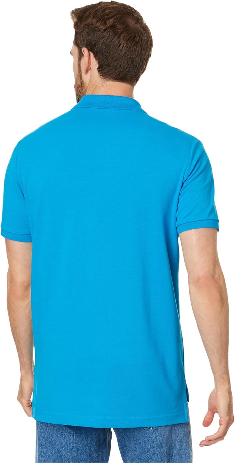 U.S. Polo Assn. Solid Interlock Kurzes Poloshirt für Herren S Türkis Heather, S Türkis Heather