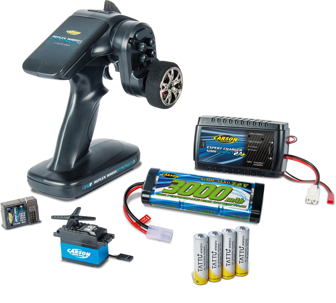 Carson 500500091 RC-Reflex Pro 3 Elektro Set, 14 Jahre to 99 Jahre Single, Single