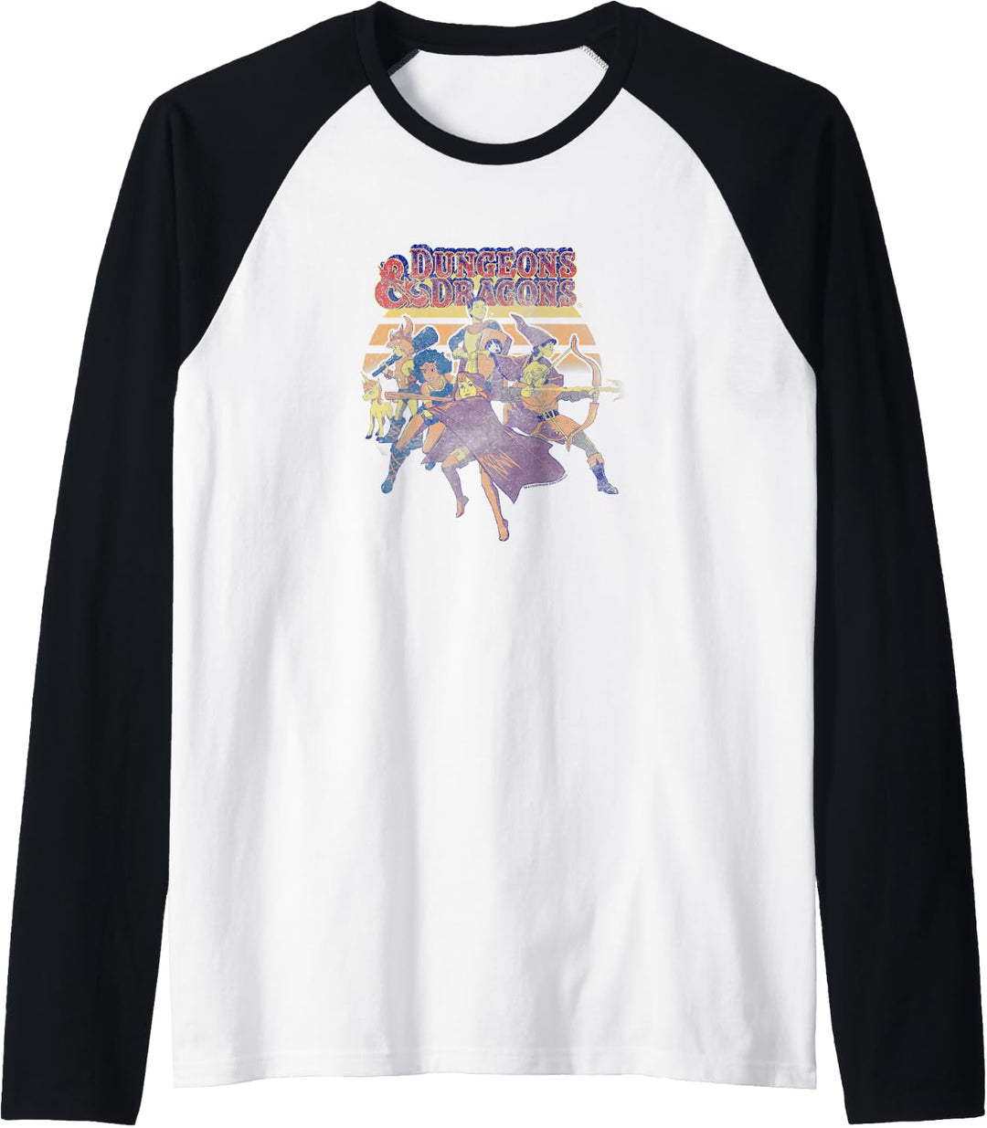 Dungeons &amp; Dragons Retro Characters Action Pose Raglan