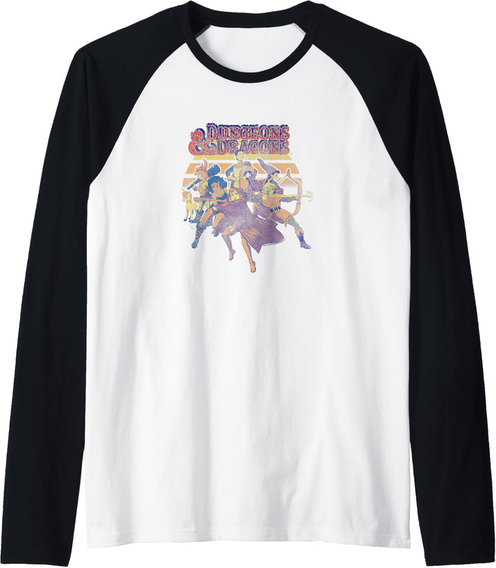 Dungeons &amp; Dragons Retro Characters Action Pose Raglan