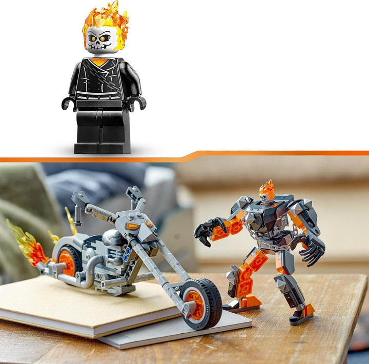 LEGO 76245 Marvel Ghost Rider mit Mech &amp; Bike, Superhelden Motorrad Spielzeug zum Bauen mit Kette un