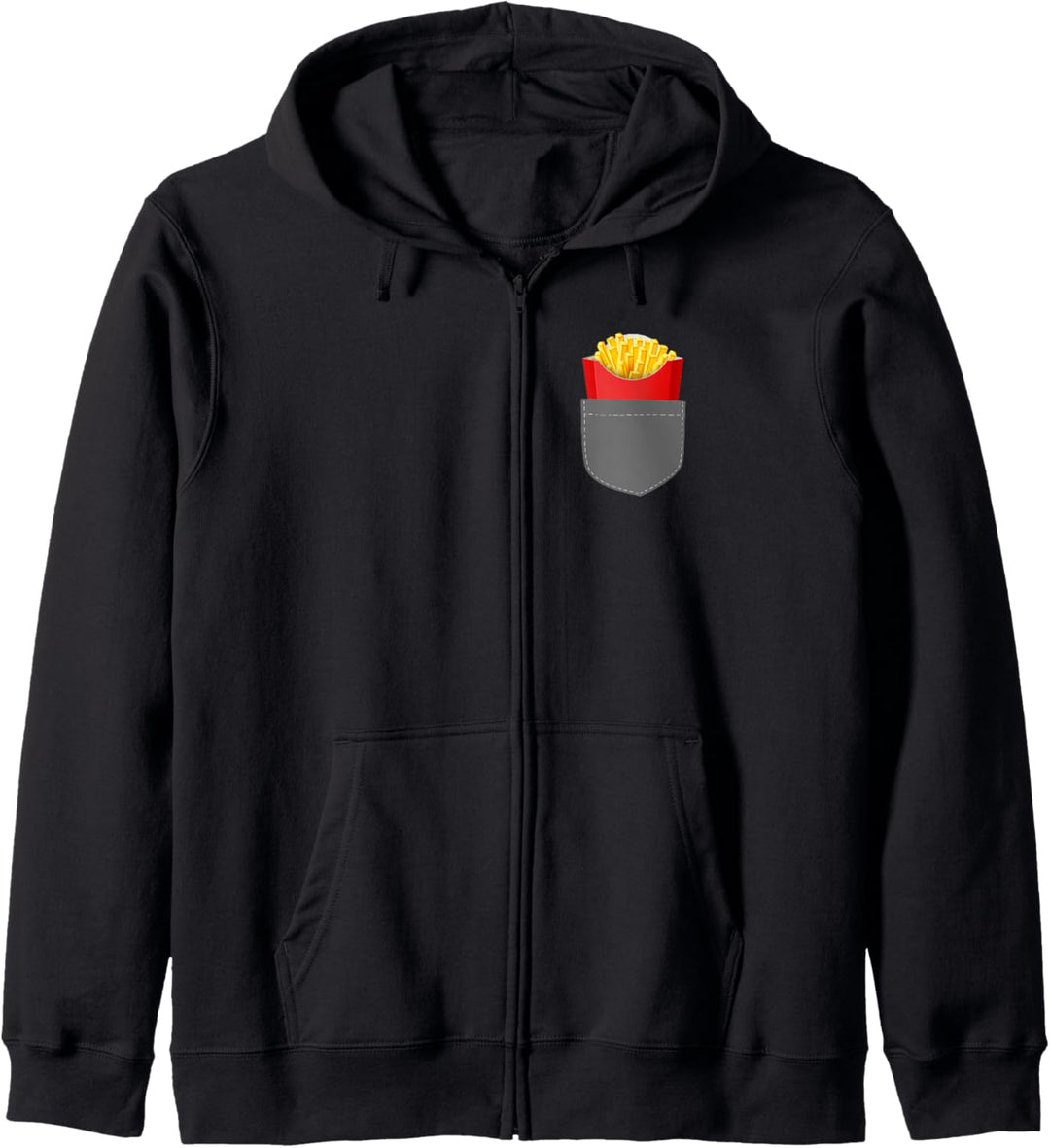 Pommes Frites In My Pocket Fast Food Pommes Brusttasche Kapuzenjacke