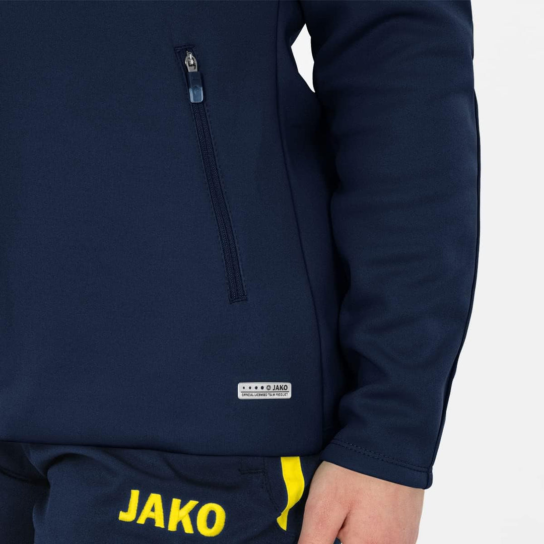 Jako Damen Kapuzenjacke Champ 2.0, marine/darkblue/skyblue, 44, 6820 34 Marine/Darkblue/Neongelb, 34
