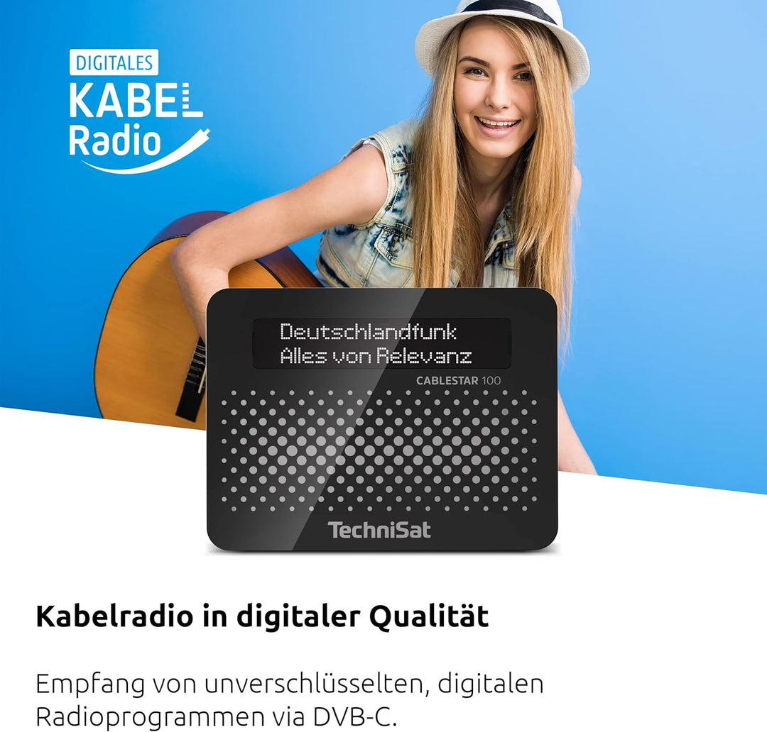 CABLESTAR 100 Digitalradio (für unverschlüsselte digitale Radioprogramme via Kabelnetz) schwarz