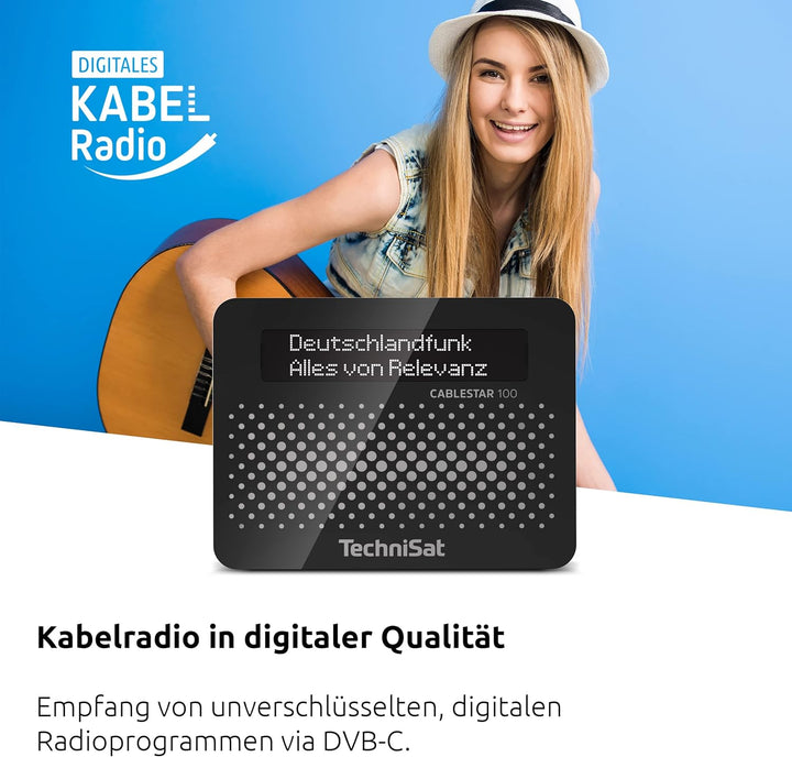 CABLESTAR 100 Digitalradio (für unverschlüsselte digitale Radioprogramme via Kabelnetz) schwarz