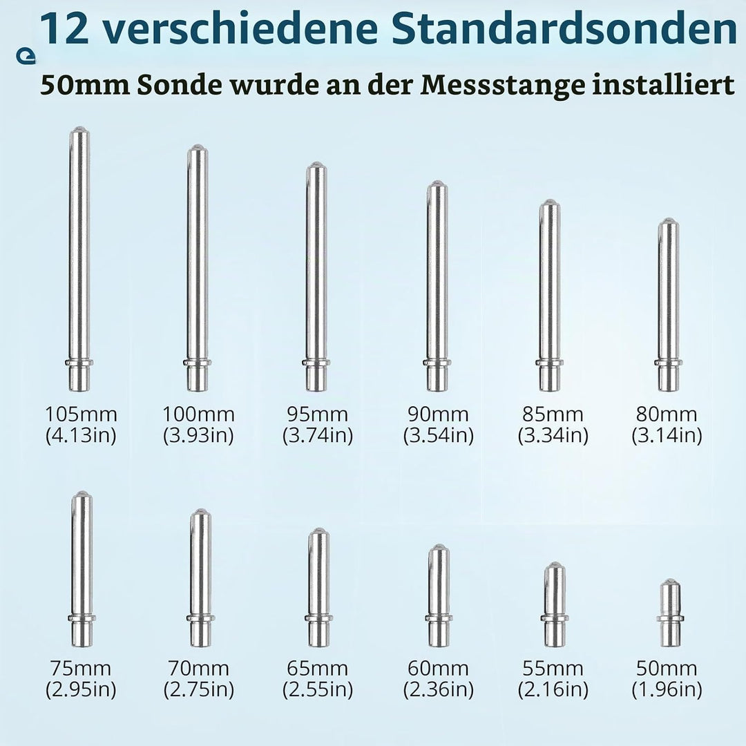 ALLmeter Digitales Bohrungsmessgerät Messuhr Set 50-160 mm Innendurchmesser Anzeige Messwerkzeug mit