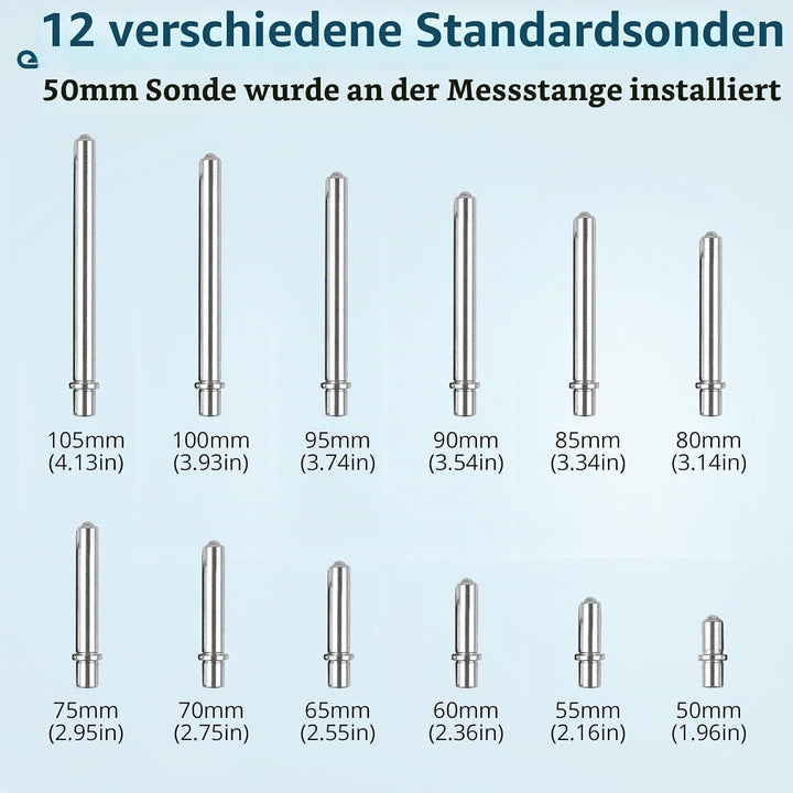 ALLmeter Digitales Bohrungsmessgerät Messuhr Set 50-160 mm Innendurchmesser Anzeige Messwerkzeug mit