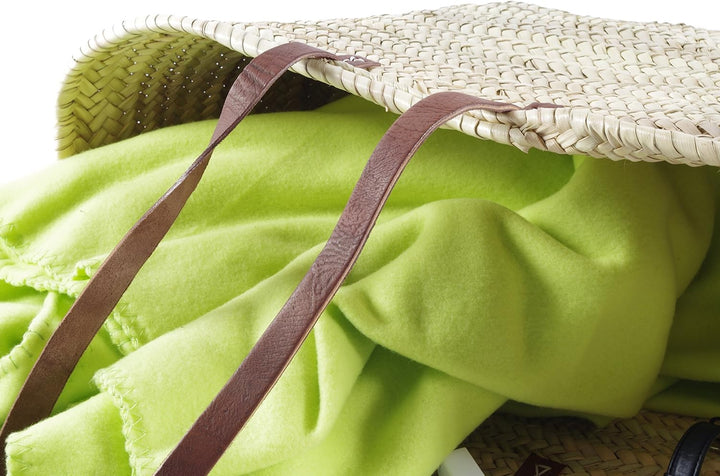 Kobolo Palmblatttasche Korbtasche Beachshopper Ibizatasche - Palmblatt - Lederhenkel