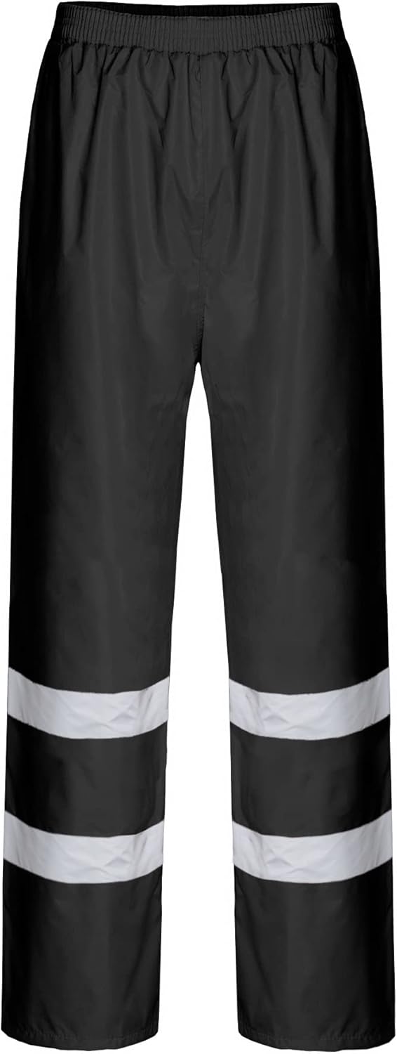 Herren Regenanzug mit Kapuze Reflektierender Winddicht Regenjacke und Regenhose Wasserdichter Arbeit