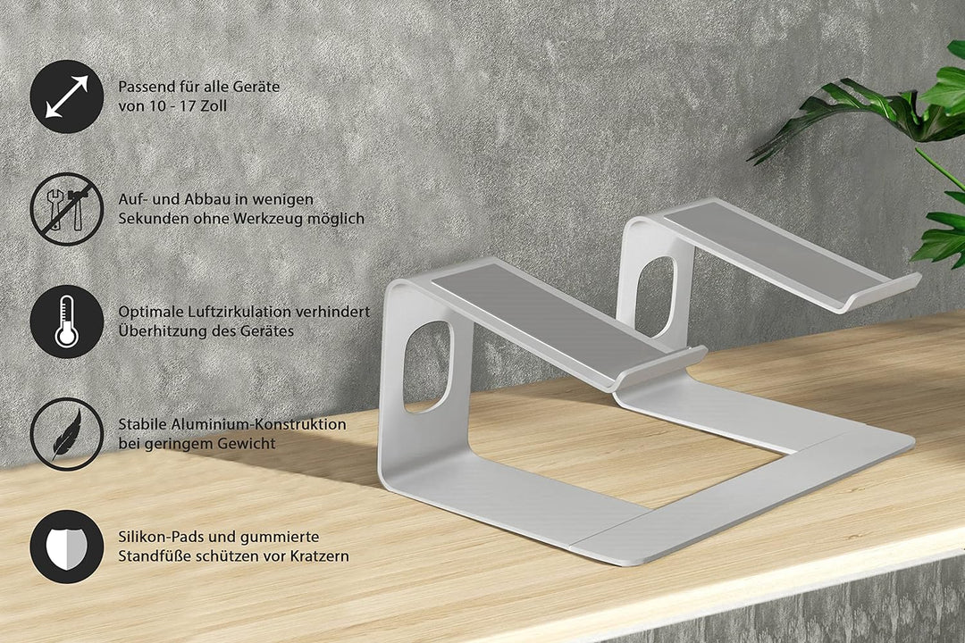 honju Laptop-Ständer für ergonomisches Arbeiten [Laptop-Erhöhung für Schreibtisch, Laptop-Stand aus