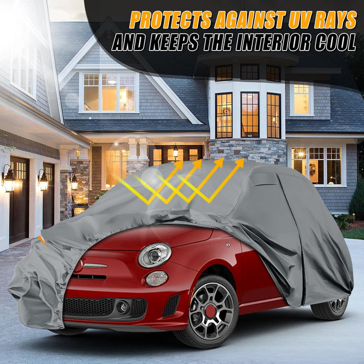 Autoabdeckung Wasserdicht für 2007-2025 FIAT 500 500C 500E Abarth, Vollgarage Autoplane Auto Abdeckp