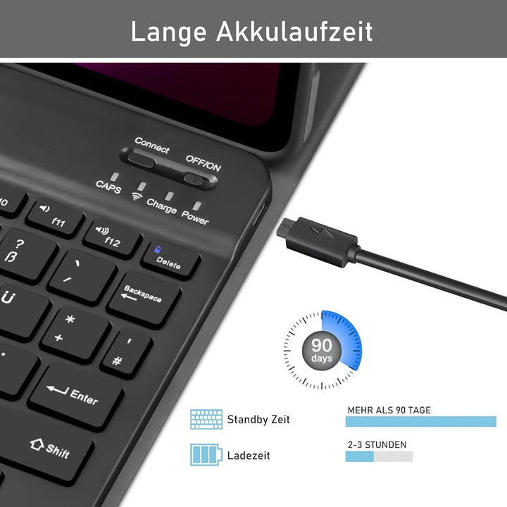 Hülle mit Tastatur für Lenovo Tab P11 (2nd Gen) 11,5 Zoll TB350FU/TB350XU - (Deutsches) Tastatur Hül