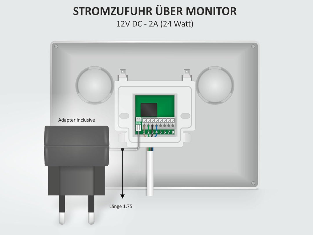 ELRO Video Türsprechanlage mit 7 Zoll Innenmonitor &amp; Türöffner, 4-Draht Aussenstelle mit Kamera