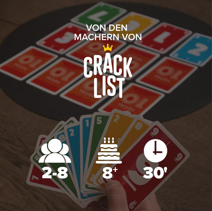TOTAL 10 – Kartenspiel Inspiriert vom Rommé | Von den Machern von Crack List | 2 bis 8 Spieler | Ab