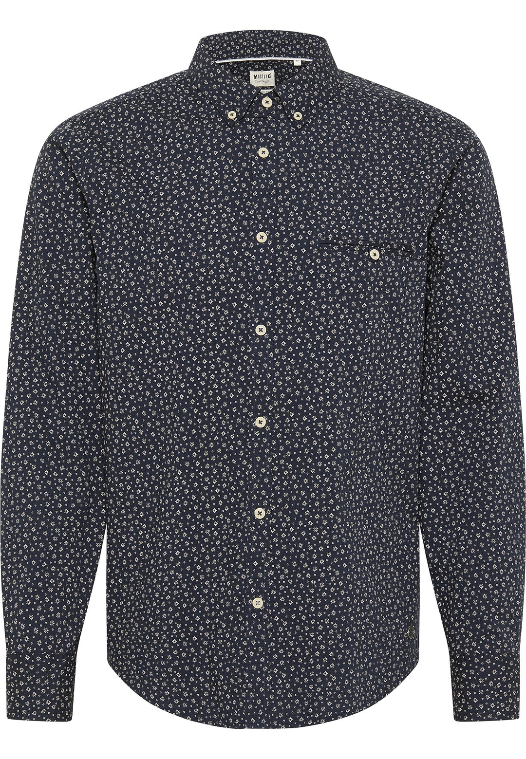 MUSTANG Herren Langarm-Hemd Style Clemens AOP COEL 4XL Floral Aop_dk Blue 12332, 4XL Floral Aop_dk B