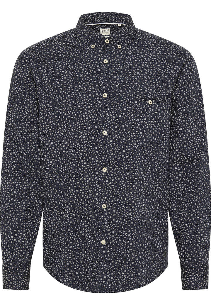 MUSTANG Herren Langarm-Hemd Style Clemens AOP COEL 4XL Floral Aop_dk Blue 12332, 4XL Floral Aop_dk B