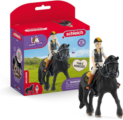 SCHLEICH 42443 Horse Club Mias Voltigier-Reitset & 42640 Horse Club Tori & Princess, ab 5 Jahren, Ho