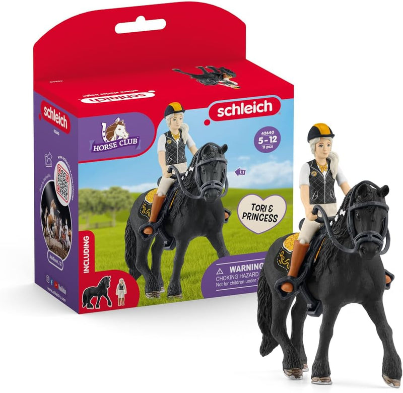 SCHLEICH 42443 Horse Club Mias Voltigier-Reitset & 42640 Horse Club Tori & Princess, ab 5 Jahren, Ho