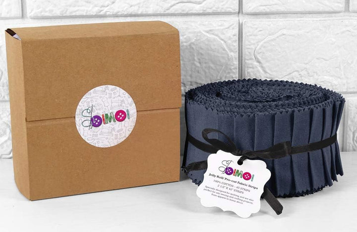 Soimoi 40 Stuck Feste Dark Navy Blau Vorgeschnittene Baumwoll-Stoffstreifen Zum Quilten Von Bastelst