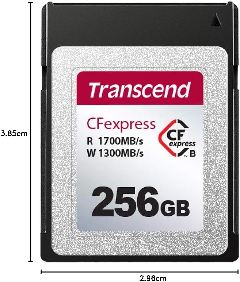 Transcend CFexpress 820 Type B-Speicherkarte TS256GCFE820, Lese-/Schreibgeschwindigkeiten von bis zu