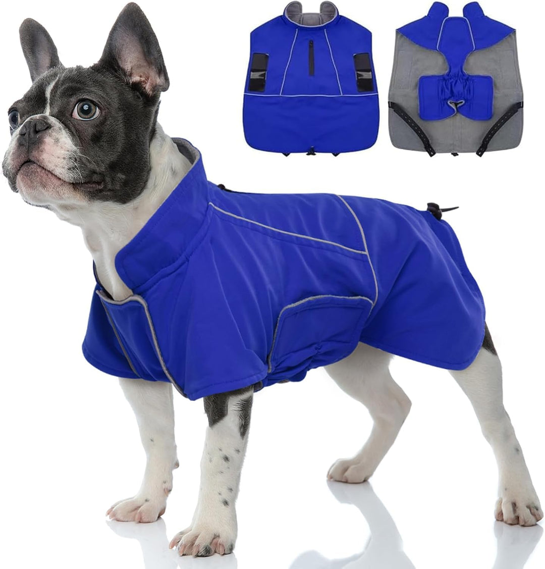 Regenmantel Hunde, Hundejacke Winter Warmer Hunderegenmantel für Mittelgrosse Hunde,Hundemantel Wass