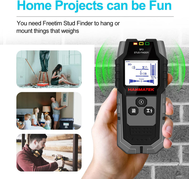 Leitungssucher Ortungsgerät HANMATEK SF2 Wand Scanner Detektor Multifunktional Stud Finder Holz/Eise