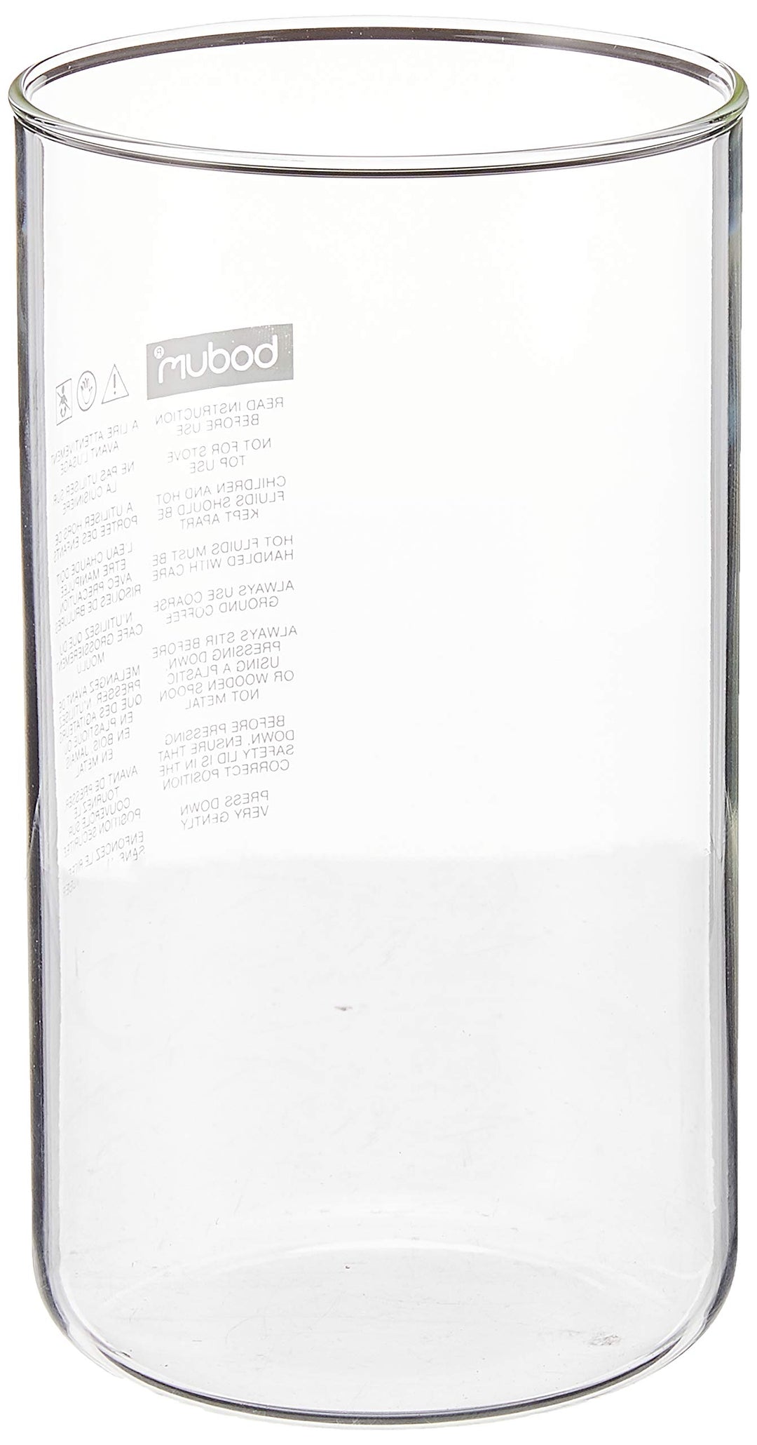 Bodum 01-10945-10 Kaffeepresse Ersatzbecher ohne Ausgiesser, Borosilikatglas - 8 Tassen (1 L), trans