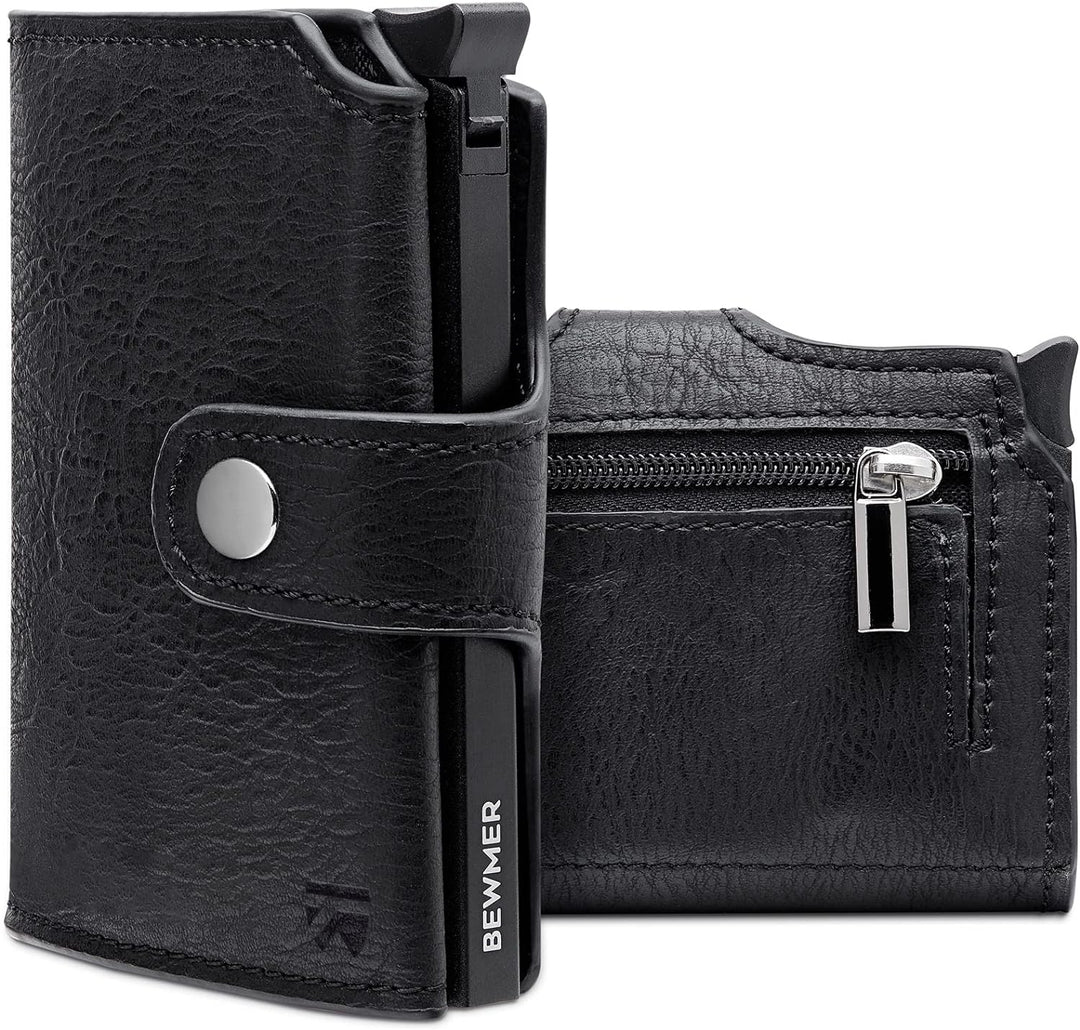 BEWMER 2 Shielded | Herren und Damen Slim Wallet mit RFID-Schutz Anti-Cloning | Kartenetui mit Münzf