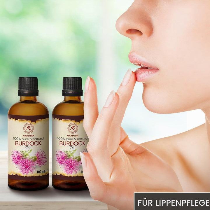Klettenwurzelöl 2x100ml - Rein Klettenwurzel Öl - Arctium Lappa Wurzel - Klettenöl - Bestes Kuröl un