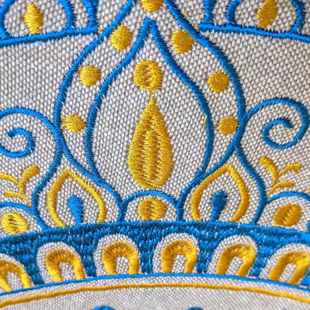 Mandala Life ART Böhmischer Hocker Osmanische Abdeckung -60x20 cm - Luxus-Hocker mit handwerklichem