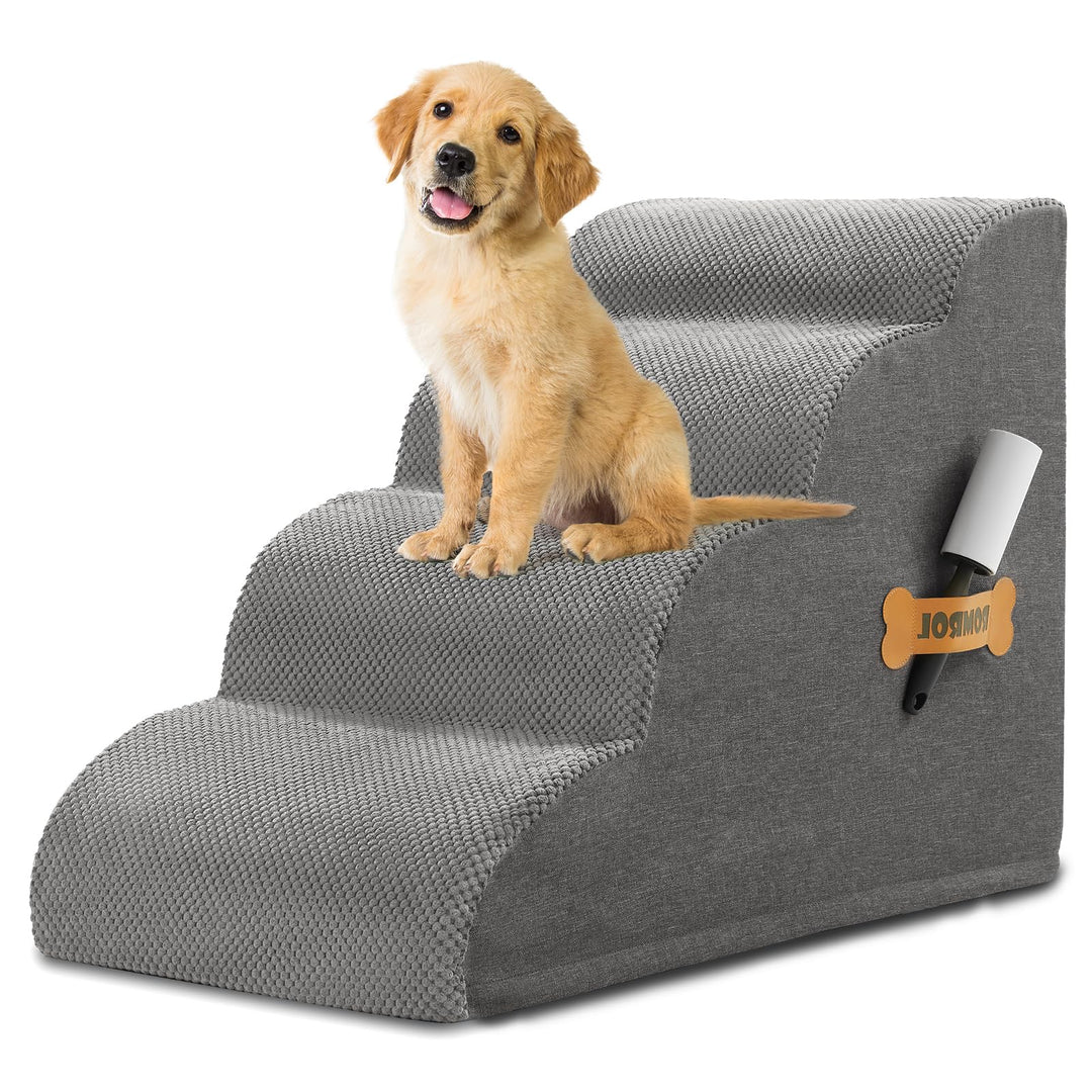 Hundetreppe, Romrol Hundetreppenrampe für Hochbett und Couch, Hunderampe mit strapazierfähigem, ruts
