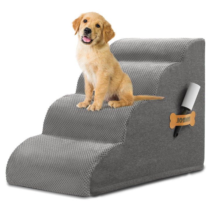 Hundetreppe, Romrol Hundetreppenrampe für Hochbett und Couch, Hunderampe mit strapazierfähigem, ruts