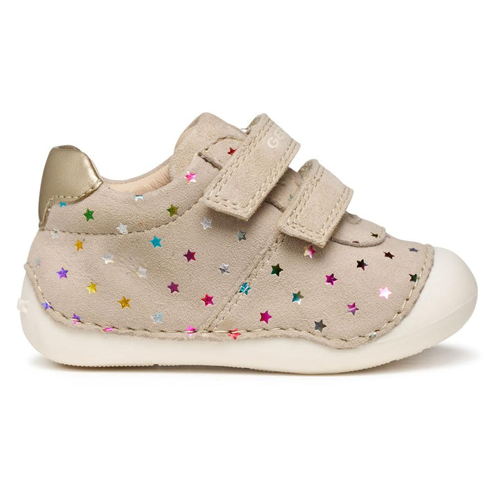 Geox Baby-Mädchen B Tutim First Walker Shoe 22 EU Beige Lt Gold, 22 EU Beige Lt Gold